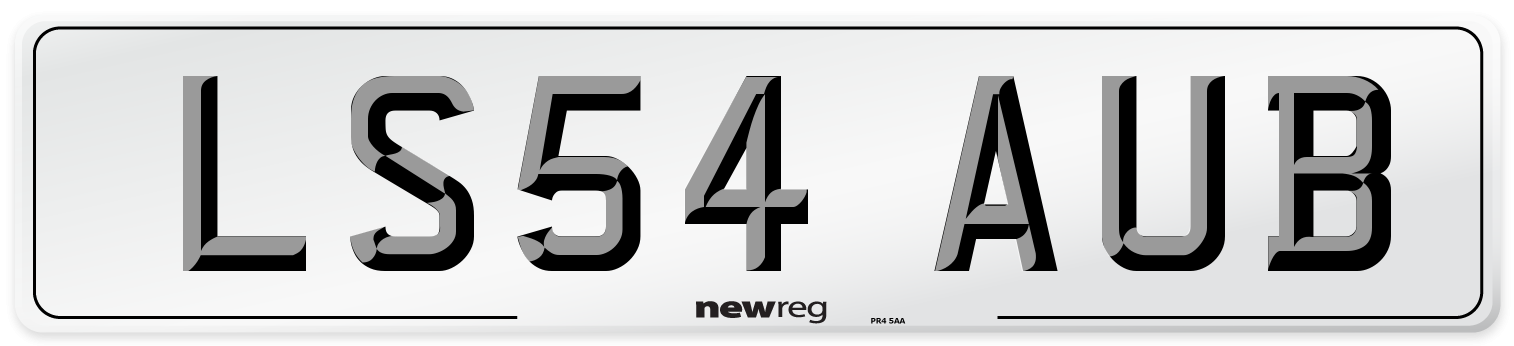 LS54 AUB Number Plate from New Reg